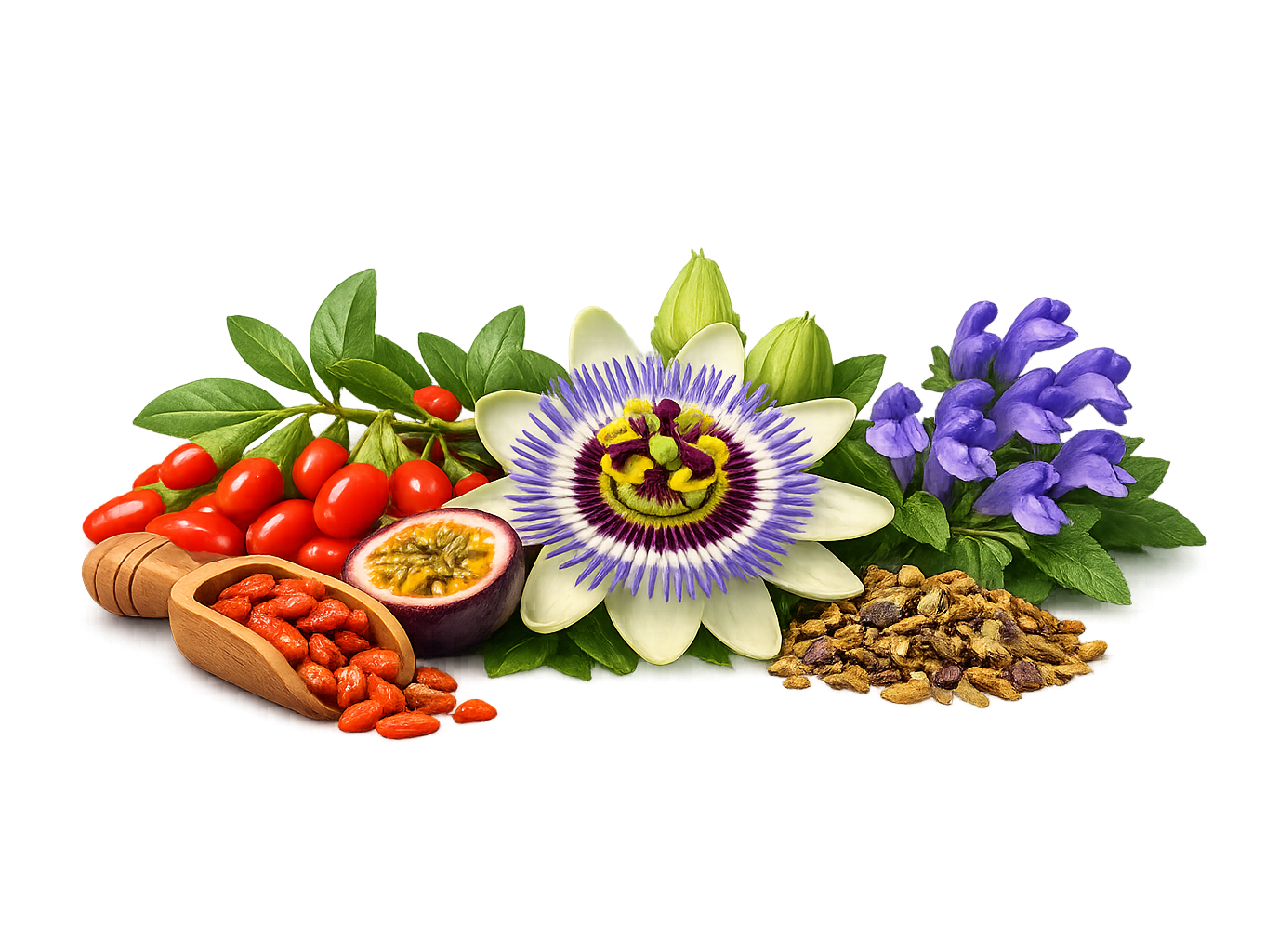Lycium Berry, Passionflower, and Skullcap